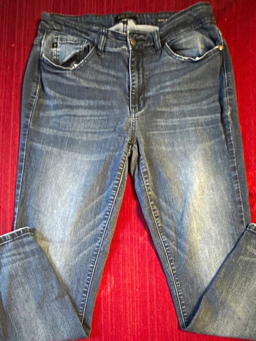 Judy Blue Women's 14W Skinny Fit Stretch Mid Rise Medium Wash Jeans